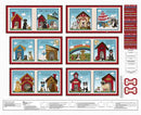 HG Home Is Where The Dog Is II Book Panel - 1869P-01 White - Cotton Fabric