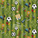 HG I Love Sports - 1435-66 Green - Cotton Fabric