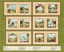HG Lil Readers 6 Book Panel - 2372BP-66 Sage - Cotton Fabric