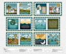 HG Lil Readers 6 Book Panel - 2373BP-19 Gray - Cotton Fabric