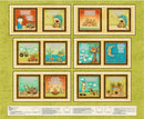 HG Lil Readers 6 Book Panel - 2375BP-66 Lime - Cotton Fabric