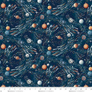 HG Milky Way - Glow - 2117G-78 Navy - Cotton Fabric