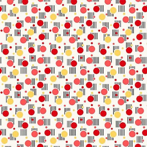 HG Nana Mae 8 - 1490-08 Cream/Red - Cotton Fabric