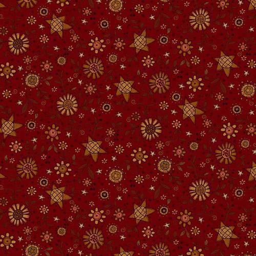 HG Oak And Maple - 3292-88 Red - Cotton Fabric