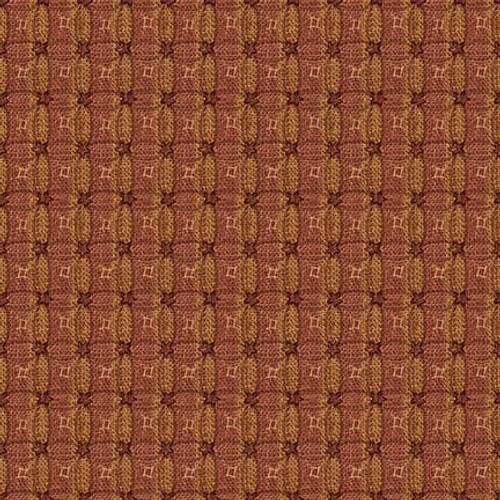 HG Oak And Maple - 3294-83 Red/Ochre - Cotton Fabric