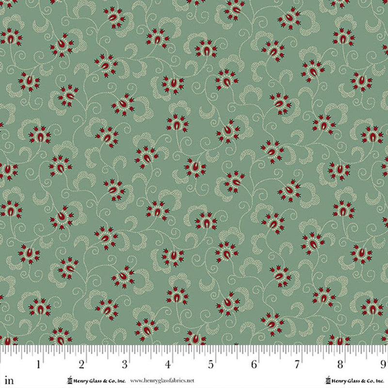 HG Pennyberry Farm - 2013-11 Dusty Aqua - Cotton Fabric