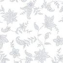 HG Quilter's Flour VI - 1678-01W White on White - Cotton Fabric
