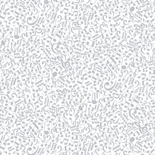 HG Quilter's Flour VI - 1685-01W White on White - Cotton Fabric