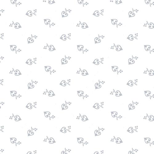 HG Quilter's Flour VI - 1689-01W White on White - Cotton Fabric