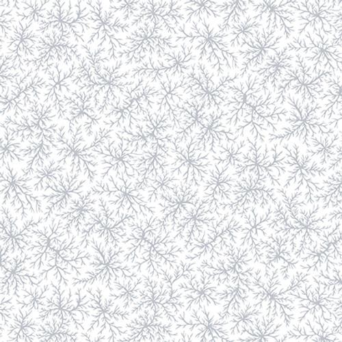 HG Quilter's Flour VI - 1692-01W White on White - Cotton Fabric