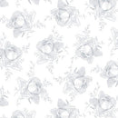 HG Quilter's Flour VI - 1693-01W White on White - Cotton Fabric