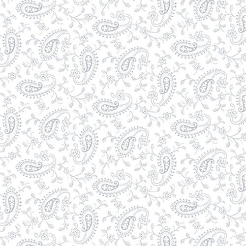 HG Quilter's Flour VI - 1695-01W White on White - Cotton Fabric