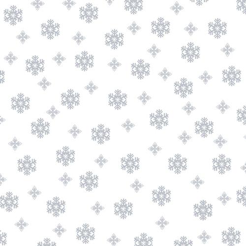 HG Quilter's Flour VI - 1696-01W White on White - Cotton Fabric