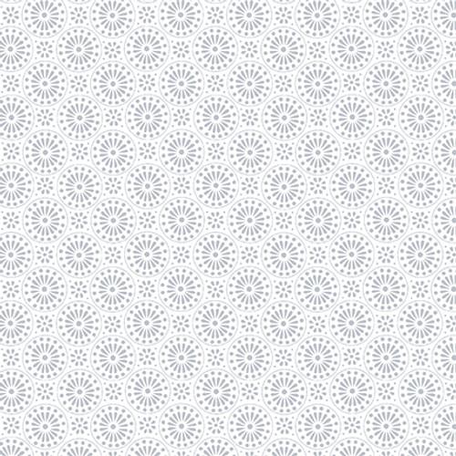 HG Quilter's Flour VI - 1697-01W White on White - Cotton Fabric