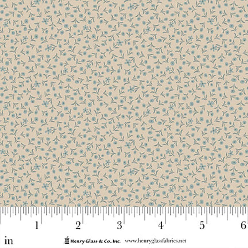 HG Simply Charming - 3501-37 Taupe Blue - Cotton Fabric