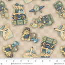 HG Traveling Teddies - 2423-44 Beige - Cotton Fabric