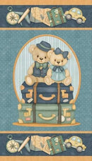 HG Traveling Teddies Panel - 2424P-17 Multi - Cotton Fabric