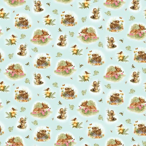 HG Young Of The Year - 1659-11 Blue Powder - Cotton Fabric