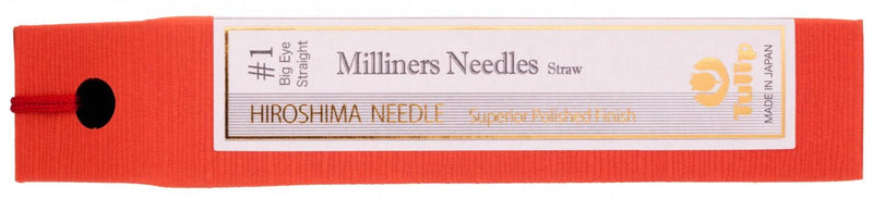 Hiroshima Milliners Straw Needles Size 1 Big Eye Straight - THN-099E