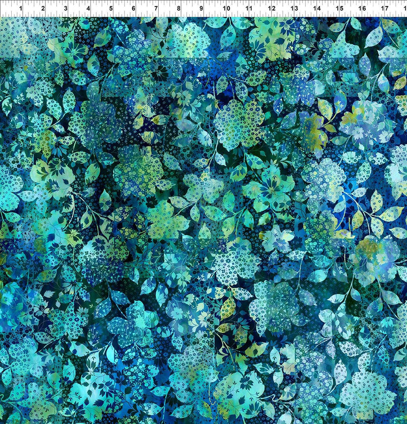 ITB Allure Patchwork Floral - 2ALR-2 Blue - Cotton Fabric