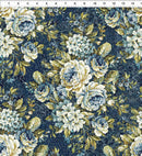 ITB Carpet Bag Romance Bouquet - 1CBR-1 Blue - Cotton Fabric