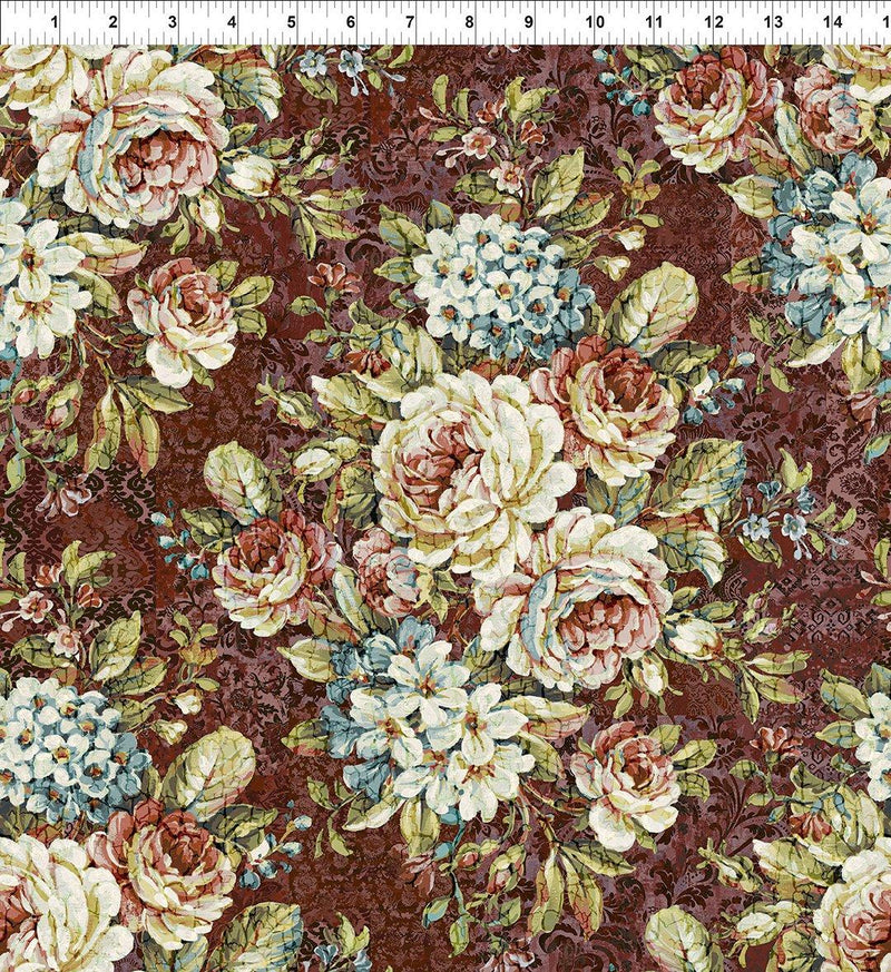 ITB Carpet Bag Romance Bouquet - 1CBR-2 Red - Cotton Fabric