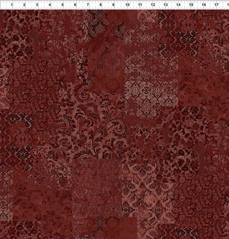 ITB Carpet Bag Romance Brocade - 5CBR-2 Red - Cotton Fabric