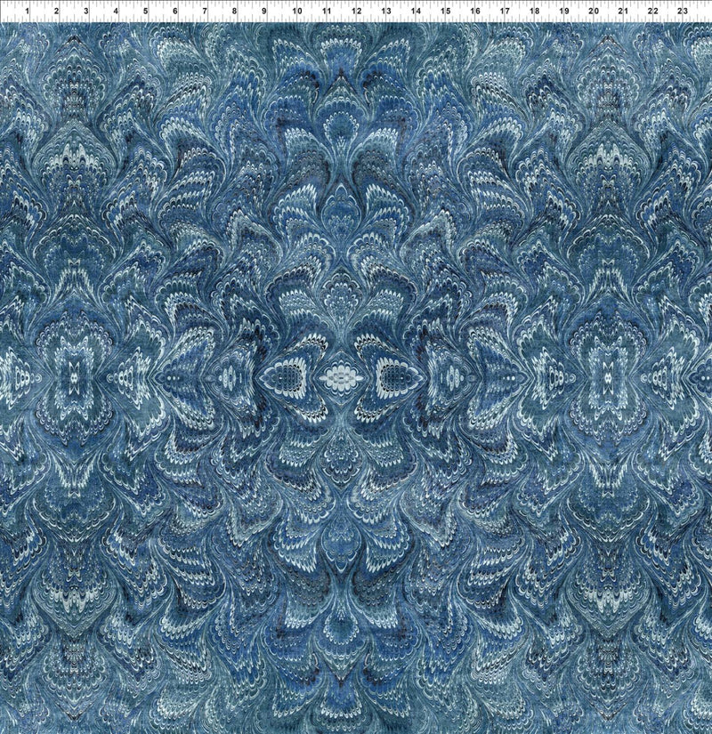 ITB Carpet Bag Romance Marble - 6CBR-1 Blue - Cotton Fabric