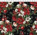 ITB Winter Enchantment Bouquet - 2WEN-2 Black - Cotton Fabric
