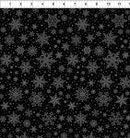 ITB Winter Enchantment Snowflakes - 6WEN-2 Black - Cotton Fabric