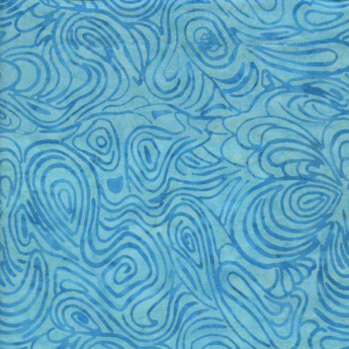 Island Batik Blenders Marble - BE24-D1 Aqua - Cotton Batik Fabric