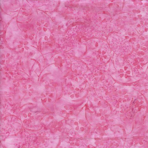 Island Batik Blenders Mini Flower - BE26-B1 Carnation - Cotton Batik Fabric