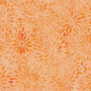 Island Batik Blenders Round Petal Floral - BE34-C1 Cantalope - Cotton Batik Fabric