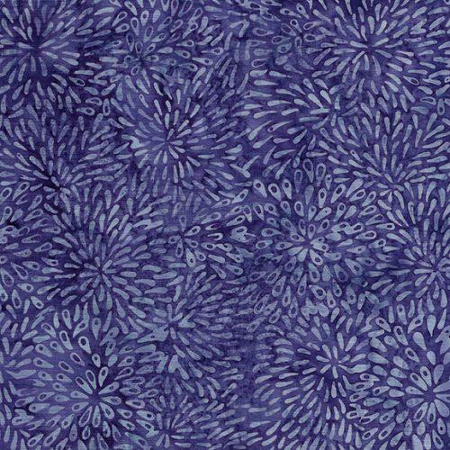 Island Batik Blenders Small Petal - BE43-A1 Purple - Cotton Batik Fabric