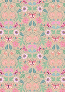LI Botantical Oasis Botanical Butterfly- A985C Natural - Cotton Fabric