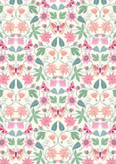 LI Botantical Oasis Botanical Butterfly - A985A Cream - Cotton Fabric