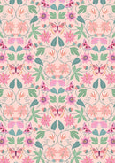 LI Botantical Oasis Botanical Butterfly - A985B Pink - Cotton Fabric