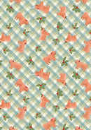 LI Celtic Christmas Highlands & Holly - C135B Icy Meadow Gingham - Cotton Fabric