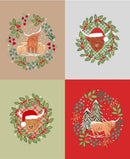 LI Celtic Christmas Squares Panel - C136 - Cotton Fabric