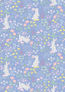 LI Dear Spring Chasing Tails - CC66.2-DUSKYMIDBLUE - Cotton Fabric