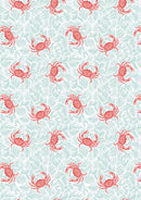 LI Seas The Day Crabs On Seaweed - L5A - Cotton Fabric