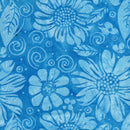 LUM Bloom Grove Large Floral - 712522940 Teal Surf - Cotton Batik Fabric