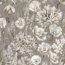 LUM Botanical Sketchbook Packed Floral - 115-016-770 Taupe - Cotton Fabric