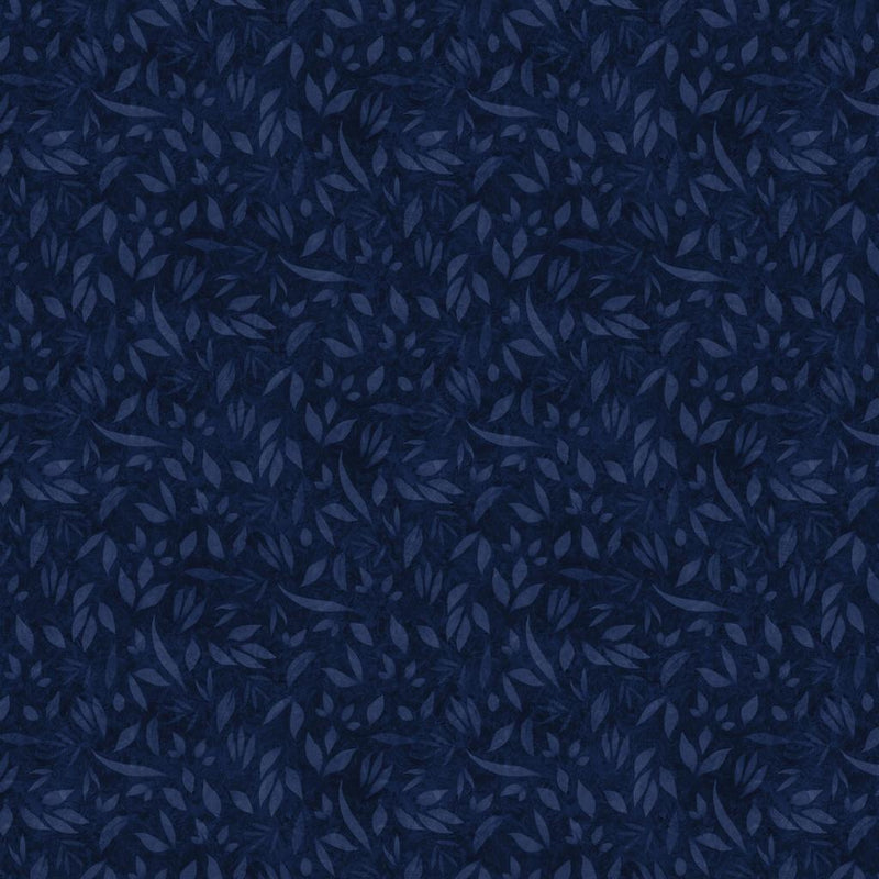 LUM Foliage - 110002-595 Navy - Cotton Fabric