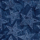 LUM Freedom Rings Spirals In Stars - 622504560 French Blue - Cotton Batik Fabric