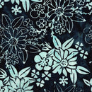LUM Frosted Foliage Floral Spray - 912501-997 Teal Bridgewater - Cotton Batik Fabric