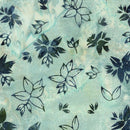 LUM Frosted Foliage Leaf Collections - 912504-855 Grey Teal Iceberg - Cotton Batik Fabric