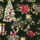LUM Merry & Bright Christmas Icons - 130-015-632 Dark Green - Cotton Fabric