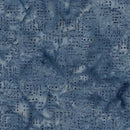 LUM Missing You Morse Code Words - 522505520 Blue - Cotton Batik Fabric