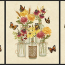 LUM Monarch Meadow Large Panel - 100-024-032 Multi - Cotton Fabric